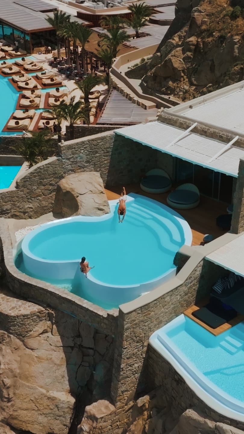 Infinity pool at a Mediterranean luxury hotel